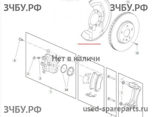 Opel Astra J Пыльник тормозного диска