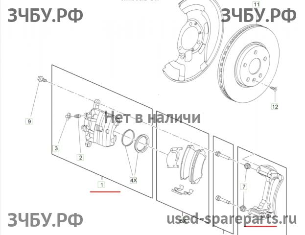 Opel Astra J Суппорт передний левый (в сборе со скобой)