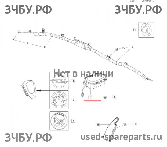 Opel Astra J Подушка безопасности пассажирская (в торпедо)