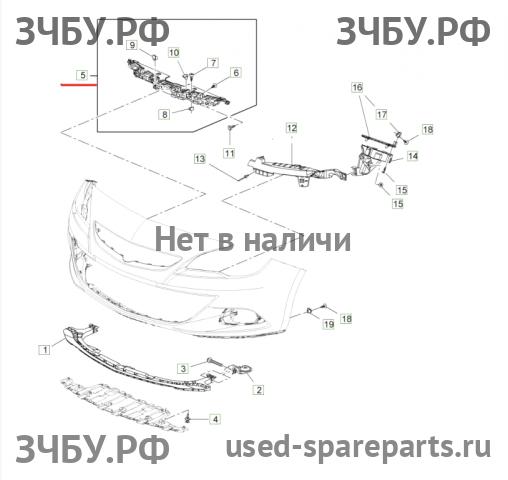 Opel Astra J Кронштейн бампера передний