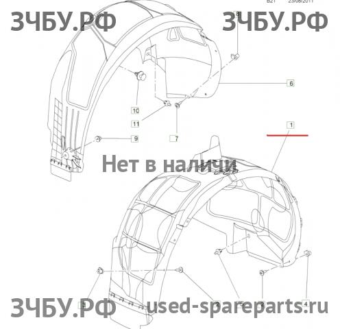 Opel Astra J Локер передний правый