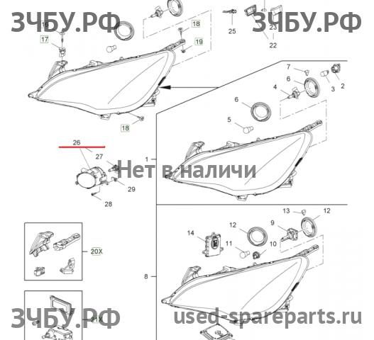 Opel Astra J ПТФ правая