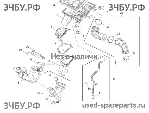 Opel Astra J Патрубок воздушного фильтра