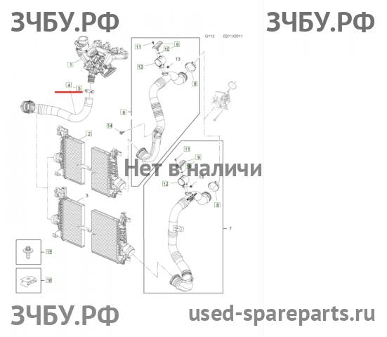 Opel Astra J Патрубок интеркулера