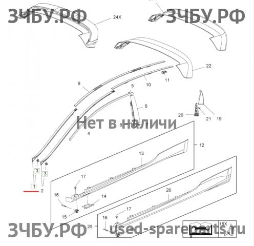 Opel Astra J Молдинг лобового стекла