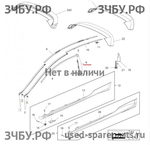 Opel Astra J Накладка двери передней левой