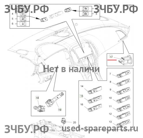 Opel Astra J Выключатель пассажирской подушки безопасности