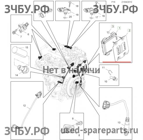 Opel Astra J Блок управления двигателем