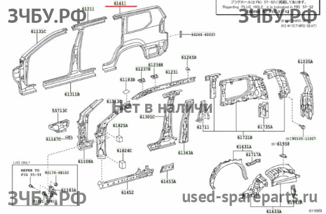 Toyota Land Cruiser 120 (PRADO) Крыло заднее правое