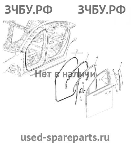 Chevrolet Cruze 1 Уплотнитель двери