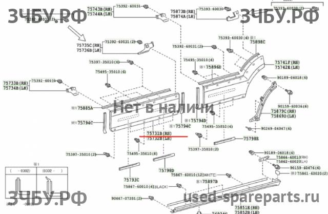 Toyota Land Cruiser 120 (PRADO) Накладка двери передней правой