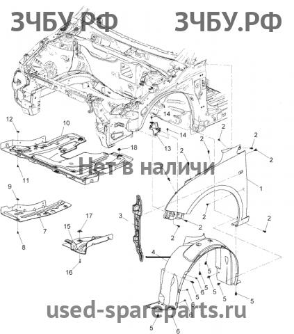 Chevrolet Cruze 1 Локер передний левый