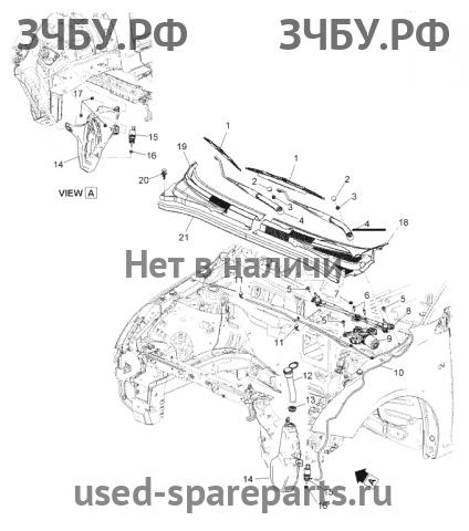 Chevrolet Cruze 1 Поводок стеклоочистителя передний