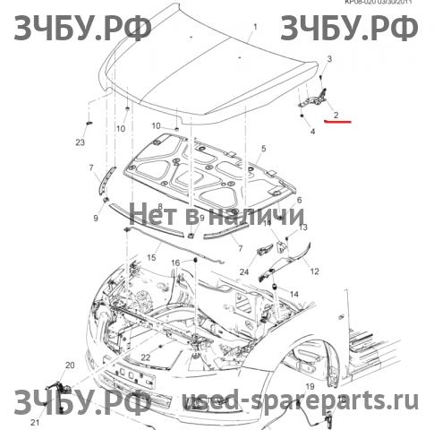 Chevrolet Cruze 1 Петля капота левая