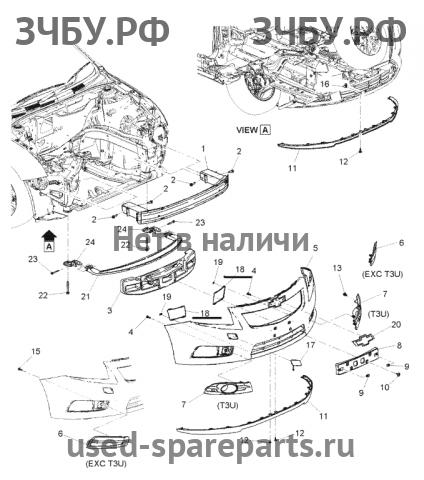 Chevrolet Cruze 1 Заглушка в бампер