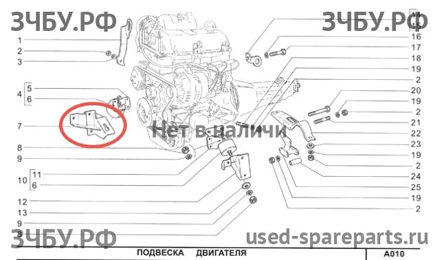 Chevrolet Niva Кронштейн крепления ДВС